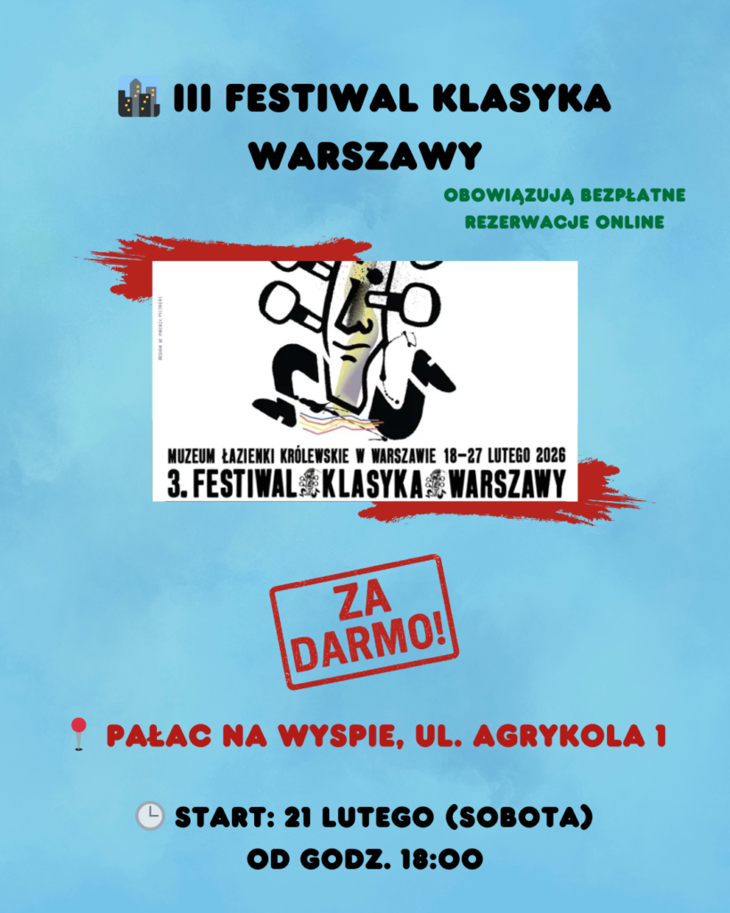 Weekend 20–22 lutego 2025 w Warszawie – co robić? Najciekawsze wydarzenia 14